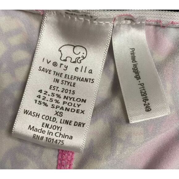 Ivory Ella Pineapple Print fold Over Waistband Capri Leggings Women/Juniors  XS - Picture 8 of 9